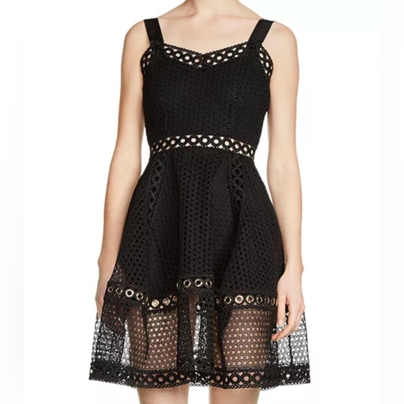 Maje Black Lace Mini Dress - Picture 1 of 3